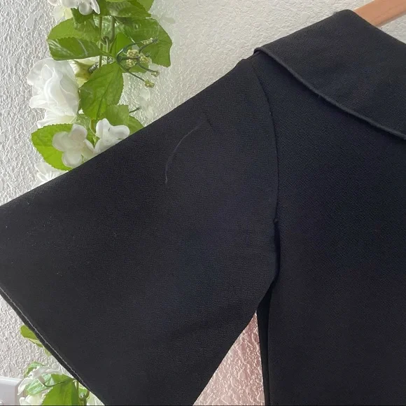 Prettylittlething Black Frill Detail Wrap Dress - Picture 9 of 9